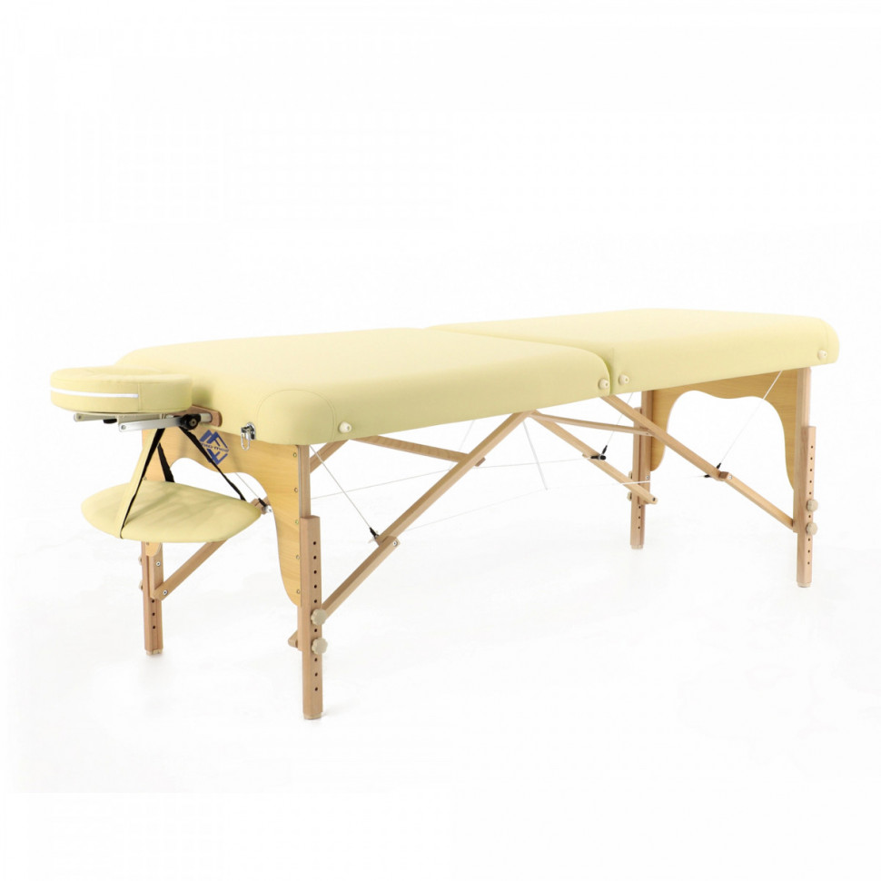 Массажный стол складной MED-MOS JF-AY01 (2.31.20) 2-х секционный, деревянная рама, бежевый
