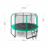 Батут Unix line Supreme Game с внутренней сеткой 10 футов - 300 см (зеленый) (TRUSUG10GR)