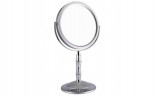 Зеркало косметическое Weisen B7"8088 S3/C Silver наст кругл 2-стор 5-кр.ув.18 см с крист
