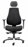 Кресло Falto-Profi DISPATCHER ORTO 02104H Fighter black 60999 (Черн каркас / Черн ткань / АЛ Крест)